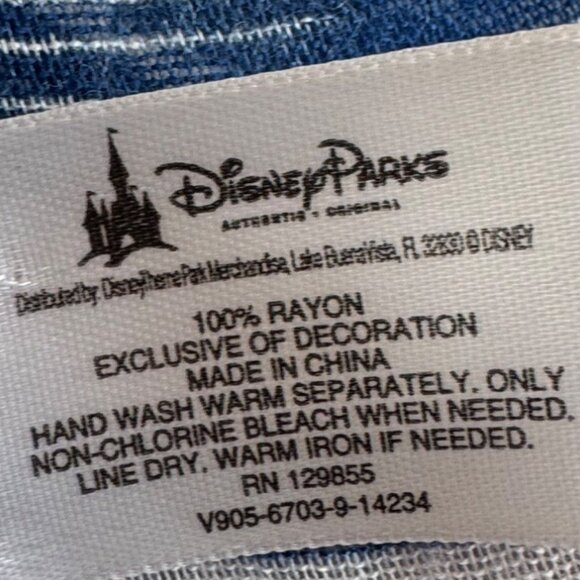 Disney Parks Minnie Mouse Striped Scarf With Rose Accent & Pink Trim - Picture 6 of 9